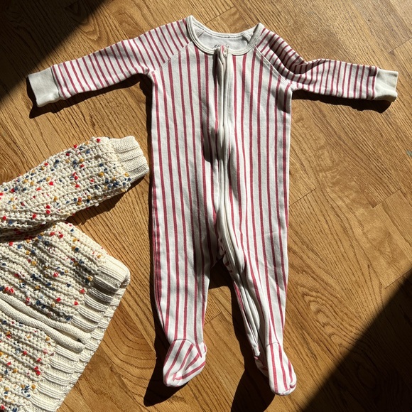 Pehr Ribbed Baby Sleeper 3-6 mos zippy great condition 100 % cotton - Picture 2 of 6